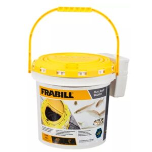 Frabill Insulated Dual Bait Bucket with Aerator