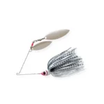 3/8 oz, White/ Silver Shad